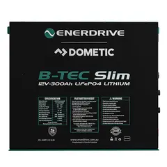 B-TEC 12V 300Ah Slimline Lithium Battery