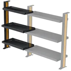 Driver's Side Front Additional Shelving Kit M (800mm Wide x 1350mm High) 3 shelves