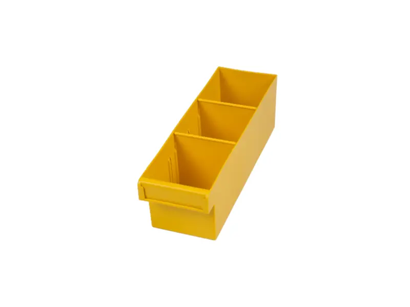 Yellow Plastic Storage Tub (300mm x 100mm x 100mm)