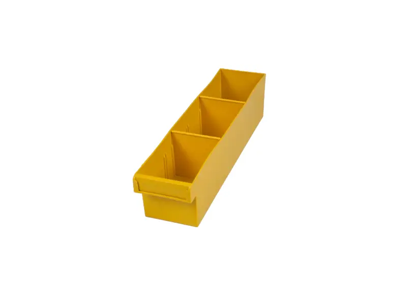Yellow Plastic Storage Tub (400mm x 100mm x 100mm)