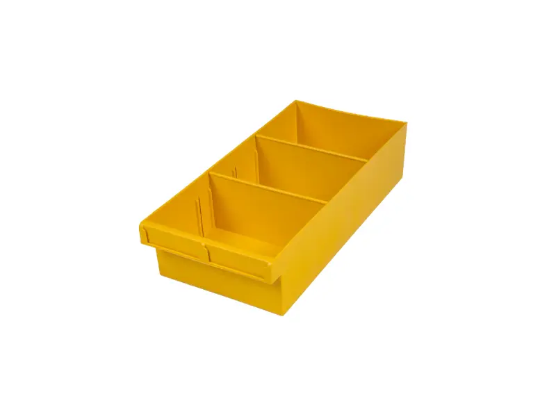 Yellow Plastic Storage Tub (400mm x 200mm x 100mm)