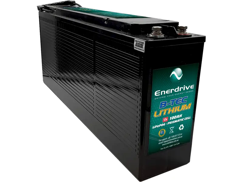 B-TEC 12V 100Ah Slimline Lithium Battery