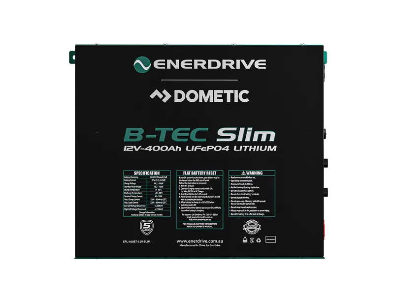 B-TEC 12V 400Ah Slimline Lithium Battery