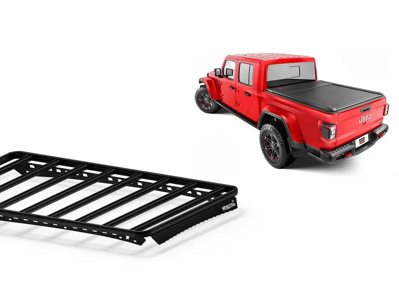 Roof Racks for Jeep Gladiator Dual Cab (2020 – Current) Wedgetail Adventure Platform to suit EGR roll top roof rack