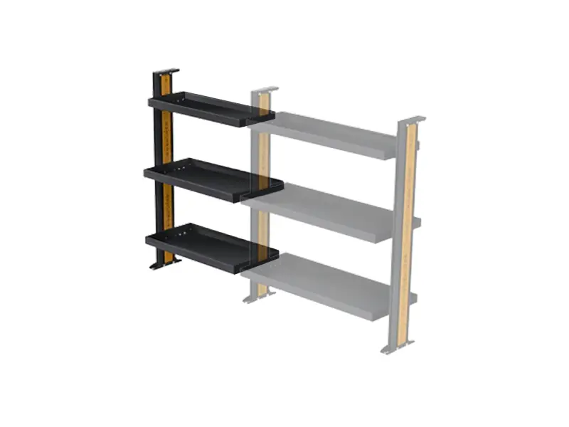 Driver's Side Front Additional Shelving Kit M (800mm Wide x 1350mm High) 3 shelves