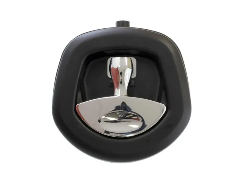 Whale Tail Drop T Lock - Fitted with central locking - Black with Chrome Handle